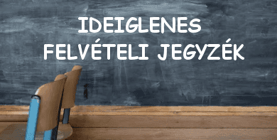 Ideiglenes felvételi jegyzék